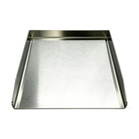 Plaque de cuisson rectangulaire en acier inoxydable Pinnovo pour barbecue au charbon de bois, gril extérieur, hibachi, surface plate, facile à nettoyer