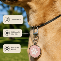 Etiqueta de Identificación para Mascotas con Código QR Impreso Personalizado, Etiqueta de Nombre para Mascotas de Resina Epoxi RFID, Etiqueta de Llavero Grabada