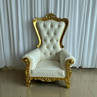 Chaise Trône Mini Haute à Dossier Unique pour l'Amérique du Nord, Capitonnée Diamant, Idéale pour les Fêtes d'Enfants et la Location d'Événements