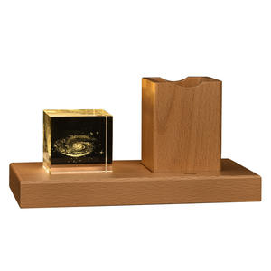 โคมไฟกลางคืนรูปดาวเคราะห์แบบปรับแต่งได้ - โคมไฟรูปวงโคจรสลักชื่อเฉพาะบุคคลสำหรับครูและนักเรียน ของขวัญตั้งโต๊ะทำจากไม้/คริสตัล/ไม้บีช - Product Image 5