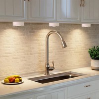 Lampe LED sans fil sous l'armoire, télécommande, intensité réglable, lumière de nuit pour armoire, chambre à coucher, cuisine, lampe à piles