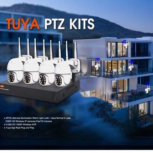 Kit NVR Wifi de Seguridad Tuya de 4 Canales y 3MP, Monitor LCD de 12.5 Pulgadas, Kit de Cámara Wifi, Cámara IP Inalámbrica, Sistema de CCTV Inalámbrico - Product Image 3