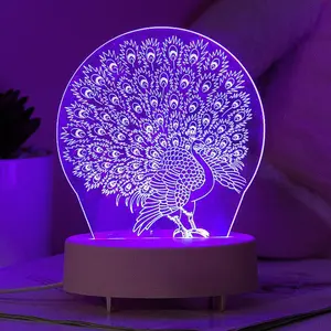 Factory direct supply 3D night light gift small table lamp USB small table lamp acrylic board LED light