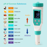 Testeur de qualité de l'eau 7 en 1 PH/Salinité/ORP/TDS/EC/CL/TEMP, surveillance de la qualité de l'eau de piscine, aquaculture en eau de mer