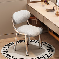 Chaise de salle à manger moderne de style Bauhaus, en métal, de luxe léger italien, de style français, avec dossier confortable, vente directe d'usine