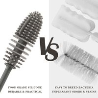 Brosse à biberon pas chère, 1 pièce, réutilisable, nettoyant pour biberon, nettoyage en profondeur, manche long, col étroit, brosse à biberon pour nettoyer les gobelets, les bouteilles d'eau