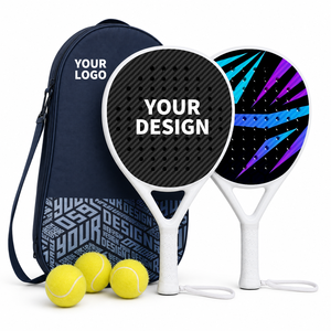<span class=keywords><strong>Raquette</strong></span> de <span class=keywords><strong>padel</strong></span> Grancen PP0001 entièrement en fibre de carbone, légère, haute performance, forme goutte d'eau, 365g, professionnelle, pour tournois. - Product Image 1