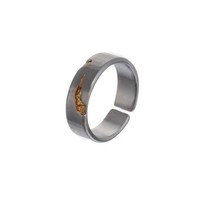 Cincin Pria Desain Retak Vintage dari Paduan Logam, Model Nightfall Light Mark, Dapat Disesuaikan, Gaya Sederhana, Personal, Laris Manis