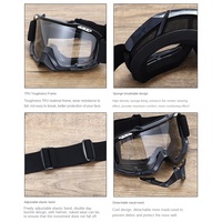 Kacamata Goggle Anti Angin Full Frame untuk Sepeda Motor Cross-Country, Bersepeda Gunung, dan Aktivitas Luar Ruangan Lainnya dengan Lensa PC