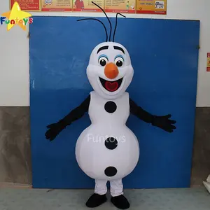 Funtoys CE ที่กำหนดเอง Snowman ยิ้ม Olaf การ์ตูน Mascot เครื่องแต่งกายแช่แข็งสำหรับผู้ใหญ่