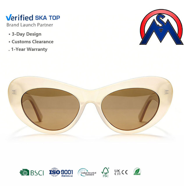 Designer Unisex Fashion Sunglasses with Clear and Black Acetate Frames Polarized Tac Luxury Sunglasses Premium Sunglasses