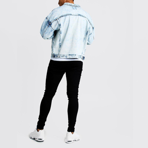 Meilleure Vente OEM Vêtements Décontractés Lavage à L'acide <span class=keywords><strong>Veste</strong></span> <span class=keywords><strong>En</strong></span> <span class=keywords><strong>Jean</strong></span> <span class=keywords><strong>Oversize</strong></span> - Product Image 4