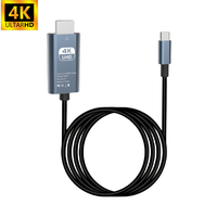 Adaptateur 4K TYPE-C vers HDMI, Type C mâle vers HDMI femelle, station d'accueil, câble convertisseur USB C vers HDMI HDTV pour Macbook Pro Samsung