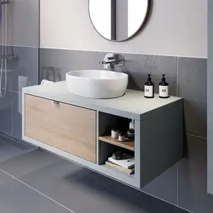Nuovo Design personalizzato moderno wc bagno camera da letto mobili toletta con specchio interno di lusso per Hotel