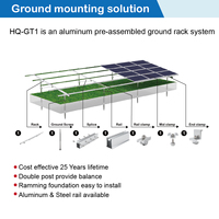 Support de montage solaire au sol en aluminium de bonne qualité, système de montage solaire