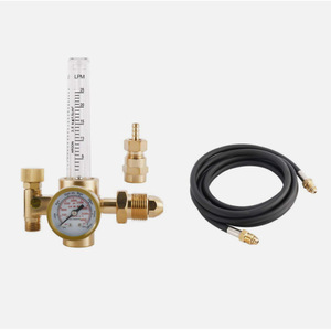 Régulateur de débit d'argon et de CO2 pour soudeuse MIG/TIG 25LPM avec tuyau de gaz de 10 pieds - Product Image 1