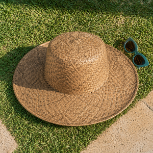 Sombrero de Paja Tejida de Ala Ancha, Color Beige, Estilo Casual de Playa, Unisex para Adultos, Plegable, Transpirable y Ecológico - Product Image 5