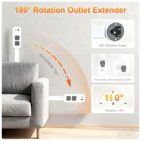 Multiprise universelle en gros avec protection contre les surtensions, cordon d'extension multi-prises US, conforme RoHS, portable pour la maison, le bureau et les voyages