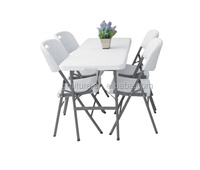 Ensemble table et chaises pliantes en plastique moderne de 4 pieds pour le camping pour hôtels et hôpitaux Offre Spéciale