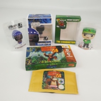 Nouvelle arrivée N64 sac découpé en forme de jeu avec boîte pliable 3.5g 7g 14 sac de bonbons mylar hologramme anti-odeur avec porte-clés pour herbe