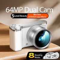 Kamera Kecantikan BENJIE 2026 64MP Video 4K AI Beauty Zoom 16X Layar IPS 3.0" 2000mAh Sensor IMX600 Selfie WIFI