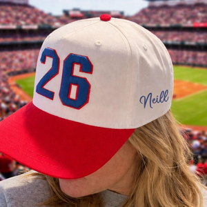 Gorras de Béisbol Personalizadas al por Mayor, de 5 Paneles y 2 Tonos, en Tela de Algodón, con Bordado 3D de Números y Texto, Hechas en Vietnam, 100% Algodón - Product Image 3