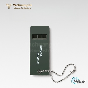 Sifflet de survie en aluminium, dispositif de signalisation d'urgence pour l'extérieur avec porte-clés pour le camping, la randonnée, toutes saisons - Product Image 5
