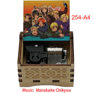 Caja de música de madera de Anime Hetalia Marukaite Chikyuu Melody the World Twinkle regalo para fanáticos de Amine - Product Image 4