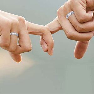 2025 Titanium Double Polished <strong>Matte</strong> <strong>Ring</strong> With Round High Polished Edges - Product Image 4