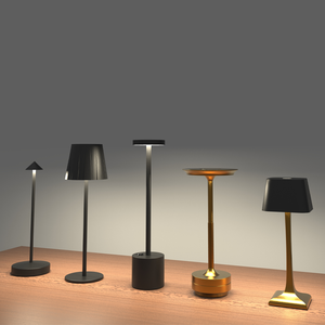 Luces de noche de mesa recargables de estilo clásico, Mini lámpara de mesa con atenuador táctil de pantalla de tela inalámbrica dorada, lámpara de hongo - Product Image 6