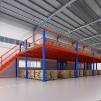 Plateforme de mezzanine robuste, système de rayonnage en acier, solution de stockage multi-niveaux pour entrepôt