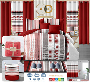 Ensemble de literie en coton avec rideaux, 24 pièces - Product Image 4