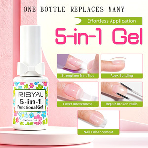 Nouveau vernis à ongles UV multifonctionnel 5-en-1 15ml, base renforcée, adhésif pour plaque à ongles, vernis de construction pour salon de manucure - Product Image 2