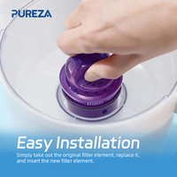 PUREZA Z051 Compatible avec la cartouche de robinet haute capacité PUR, purification à quatre couches, anti-calcaire amélioré pour la consommation directe en cuisine