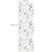 Papier peint floral pastel, autocollant en PVC, auto-adhésif, imperméable, amovible, papier peint pour la décoration de la maison et des chambres d'enfants
