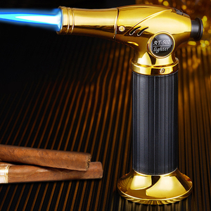 Pistol semprot logam Modern pemantik api BBQ api biru obor las Gas butana pemantik cerutu untuk luar ruangan untuk rokok untuk hadiah - Product Image 5