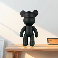 Usine directe 23cm 33cm bricolage noir fluide ours résine artisanat enfants peint jouets ours Statues dessin outils décor à la maison
