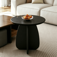 Table basse en bois moderne minimaliste italienne, meubles de salon, combinaison haute-basse avec tiroir, écologique, durable, portable