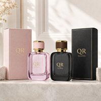 Flacon de parfum carré rose et noir 50 ml en verre, en stock, flacon de parfum de luxe avec emballage – Meilleures ventes