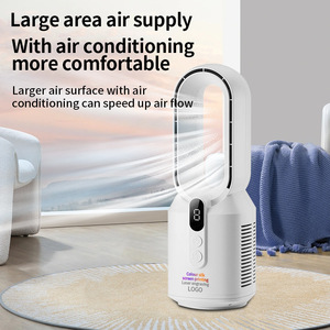Mini ventilador de refrigeración de aire eléctrico portátil nuevo diseño sin hojas usable hogar dormitorio uso al aire libre instalación de techo hecho de plástico - Product Image 5