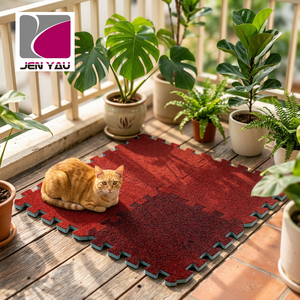 แผ่นพรมปูพื้นแบบจิ๊กซอว์ EVA กันลื่น ขนาด 60x60 ซม. ผลิตจากวัสดุไม่ถักทอ สามารถซักด้วยเครื่องได้ - Product Image 1