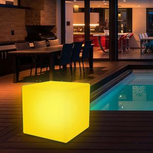 Large Solar Powered IP65 Rated Illuminated Outdoor Garden <b>LED</b> Flower Pot 40x40x40 Warm White <b>Light</b> <b>Sensor</b> Dimmable Home Decor - Product Image 1