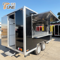 Carrito de Comida de Alta Calidad, Remolque Móvil para Venta Ambulante, Remolque de Concesión Totalmente Equipado para Helados y Comida Rápida