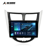 Cubierta de Tablero de Instrumentos de Plástico ABS+PC para Hyundai Verna I25 Accent 2010-2014, Marco de Control Central Moderno para Automóvil de 9 Pulgadas, Radio con Sistema Android