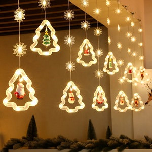 Luces de Cortina Navideñas, 8 Modos, 120 LED, Guirnalda Decorativa para Ventana, con Control Remoto, Luces de Hadas para Habitación, Fiestas - Product Image 3