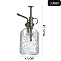Botol Semprot Kaca 220ml Tipe Tekan, Alat Penyiram Rumah Tangga, Penyemprot Tanaman Pot untuk Berkebun