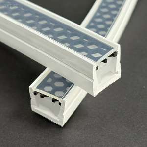 Yüzey/gömme montaj için LED doğrusal ışık şerit, çift katmanlı tavan aydınlatması için alüminyum kanal - Product Image 3