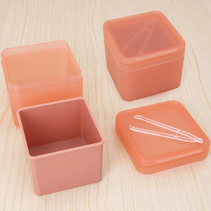 SUNSHING Square Toner Pad Jar with Tweezer Plastic Cosmetic Skin Care Containers Cream Bottle <b>Makeup</b> Remover Cotton <b>Storage</b> <b>Box</b> - Product Image 4