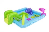 Centre de jeux aquatiques gonflable pour enfants Bestway 53052 en PVC écologique et piscine 2,39 m x 2,06 m x 86 cm pour usage domestique