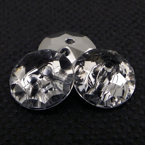 Tinh thể flatback nút Trong Suốt Bọc 2 lỗ may Acrylic nút kim cương - Product Image 3